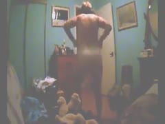 An elderly, short-haired BBC harlot with a big buttocks was seen changing clothes.